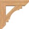 Ekena Millwork Merced Slat Smooth Bracket w/ Offset Brace, Western Red Cedar, 7 1/2"W x 28"D x 28"H BKT0806X28X28MRC06SWR - alternate 4